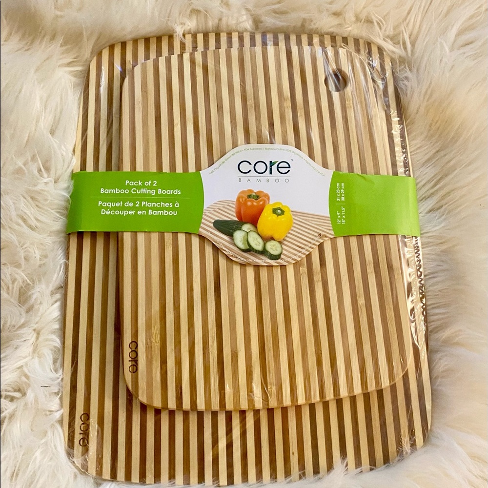 Bamboo Cutting Boards Pack of 2